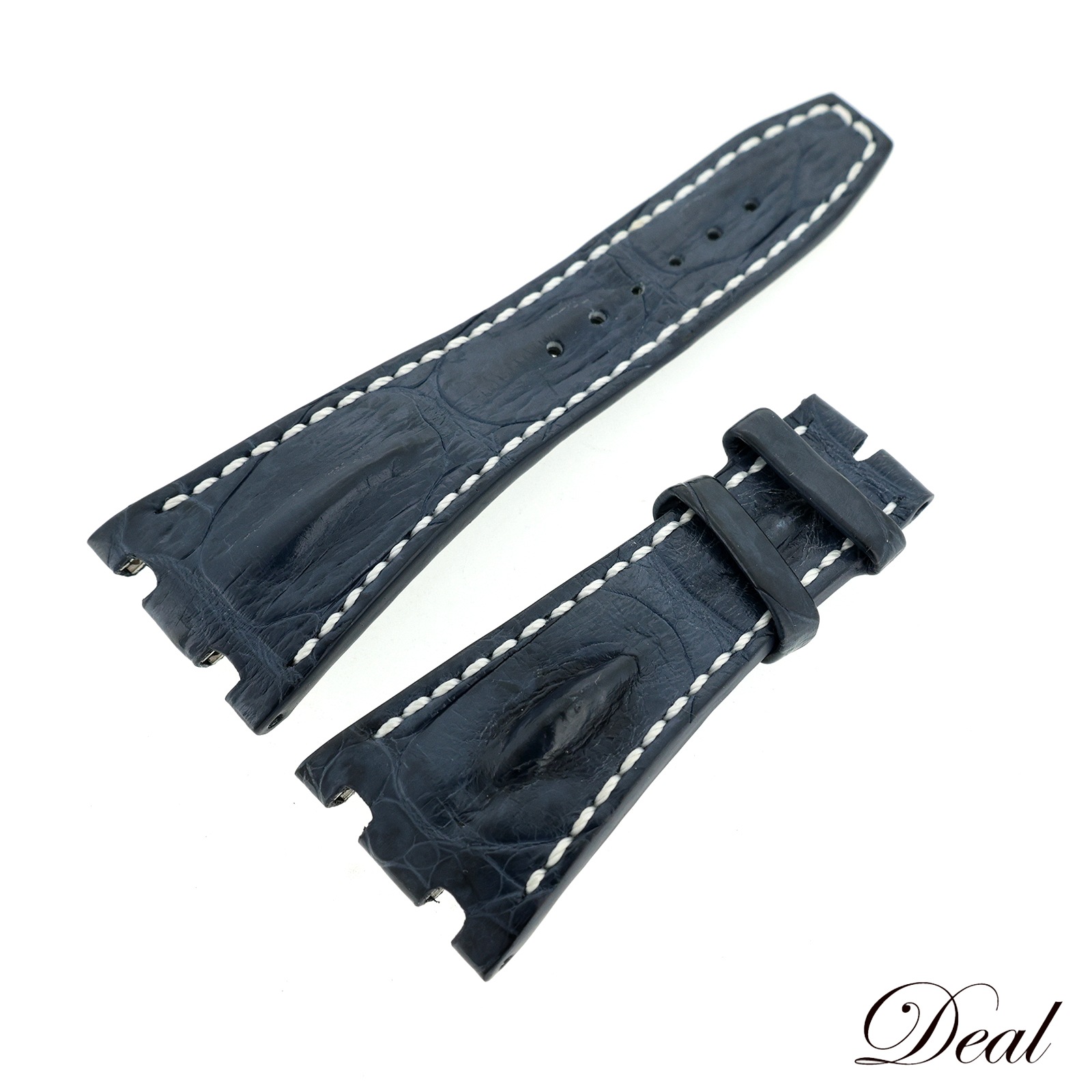 美品 オーデマピゲ 純正 レザーベルト ロイヤルオーク ネイビー メンズ 時計ベルト