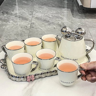 セラミックコールドウォーターケトルセットティーカップポット