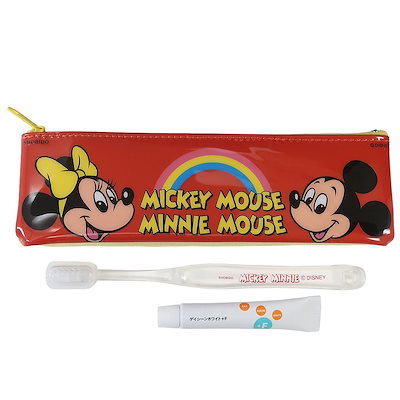 Qoo10] ディズニー ミッキー＆ミニー 歯磨きセット 歯ブラシ : 日用品雑貨