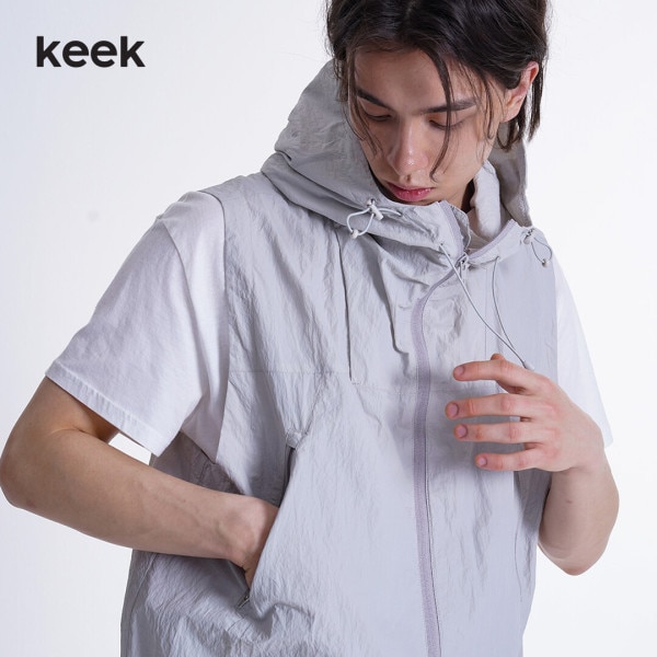 KEEK Pillowdy Utility Nylon Vest Grey