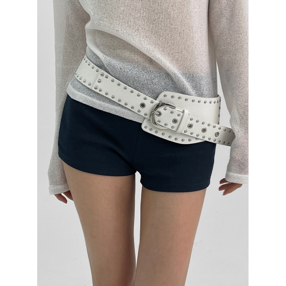 ブラックアップ ニンコン レイヤード スタッズ ベルト