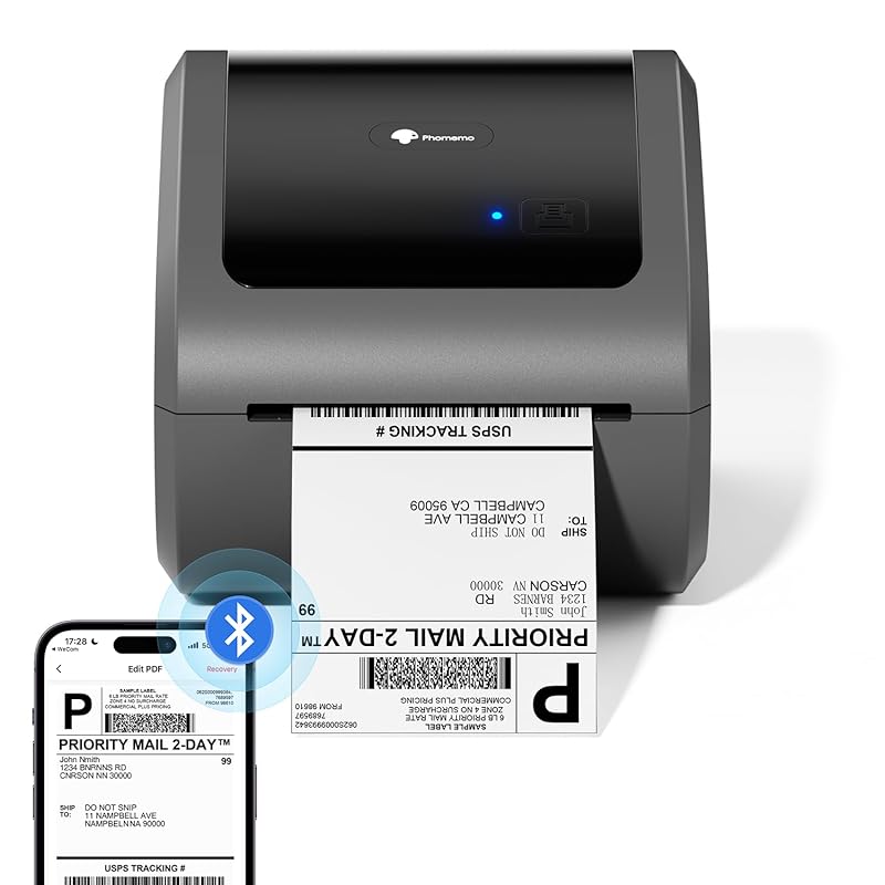 Phomemo D520BT A6 ラベルプリンター サーマルラベルプリンター Bluetooth接続 4