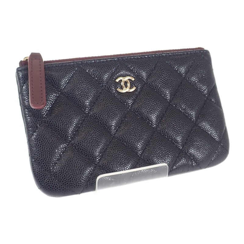 【Aランク】 クラシックミニ A82365 ポーチ ブラック ゴールド金具 レディース【ISEYA】
