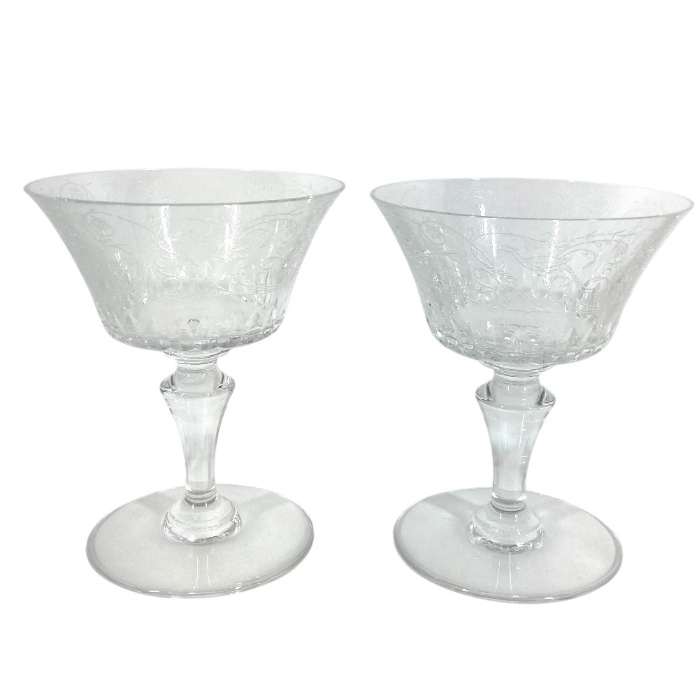 Baccarat バカラ お皿 プリンカップ ペア セット 2客 カップ 食器 インテリア ガラス クリア