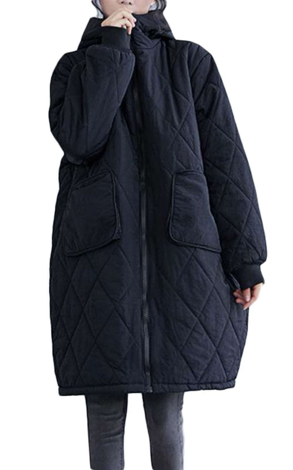 [Bestmood] モッズコート レディース 中綿 ゆったり オーバーサイズ 綿入れコート ゆったり 大きいサイズロングコート 韓国ファッション アウター