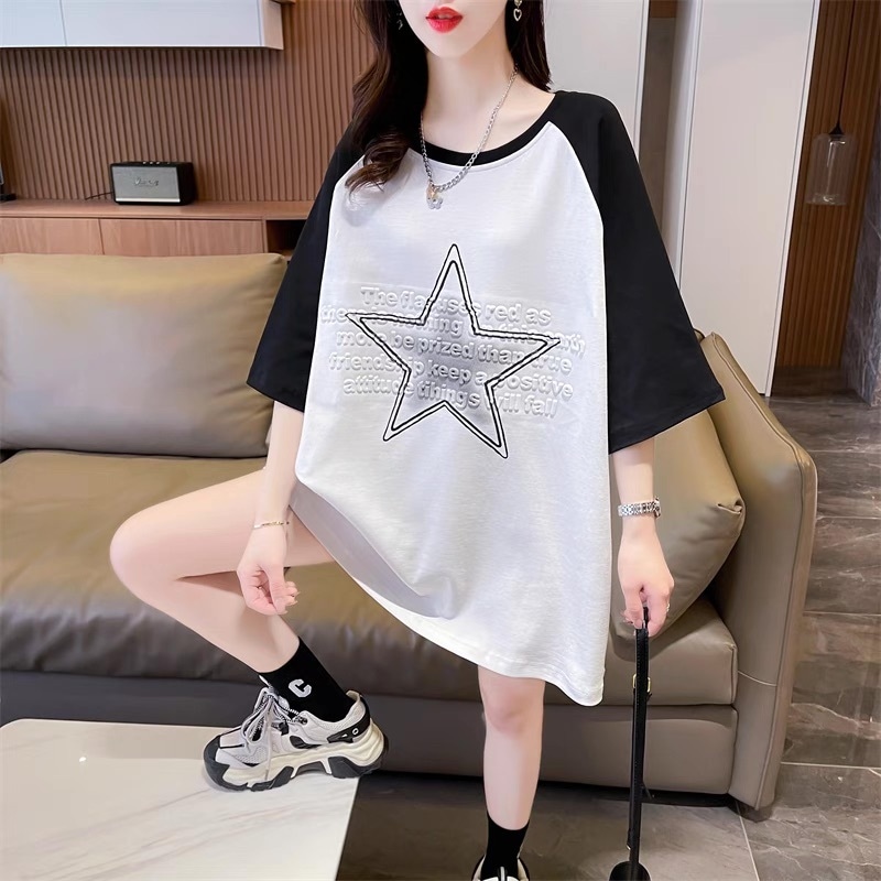 レディース トップス ロンT カットソー 7分袖 ラグラン ラウンドネック オーバーサイズ ストリート かわいい 大人可愛い カジュアル おしゃれ かっこいい ラフ メンズライク マニッシュ