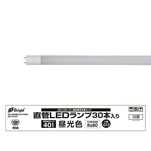 オーム電機 直管LEDランプ 40形相当 G13 昼光色 グロースタータ器具専用 片側給電 30本入 LDF40SS・D/17/23K3 06