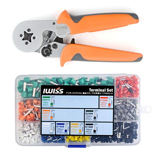 サイズ：端子E770セット アイウィス(IWISS) フェルール用圧着ペンチ 0.25-6.0mm2