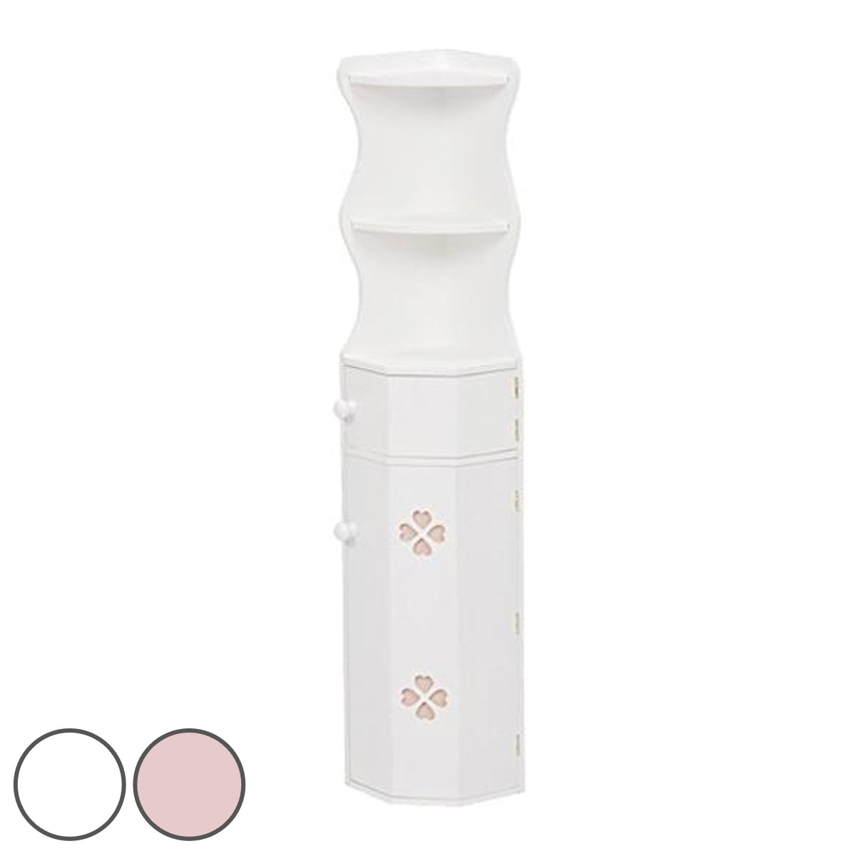 トイレラック コーナー クローバー MTR-7005 トイレットペーパーストッカー 収納ラック スリム トイレ収納 ラック トイレ収納ラック サニタリー収納 掃除道具収納