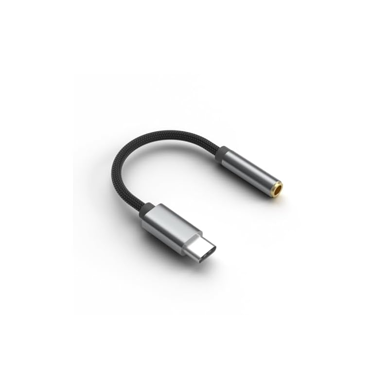 KZ AM01 USB C - 3.5mm オーディオアダプター Hi-Fi DAC + ICアンプ デュアルチップ オス-メス ナイロンコード Samsung Galaxy S23 Ultra 5G