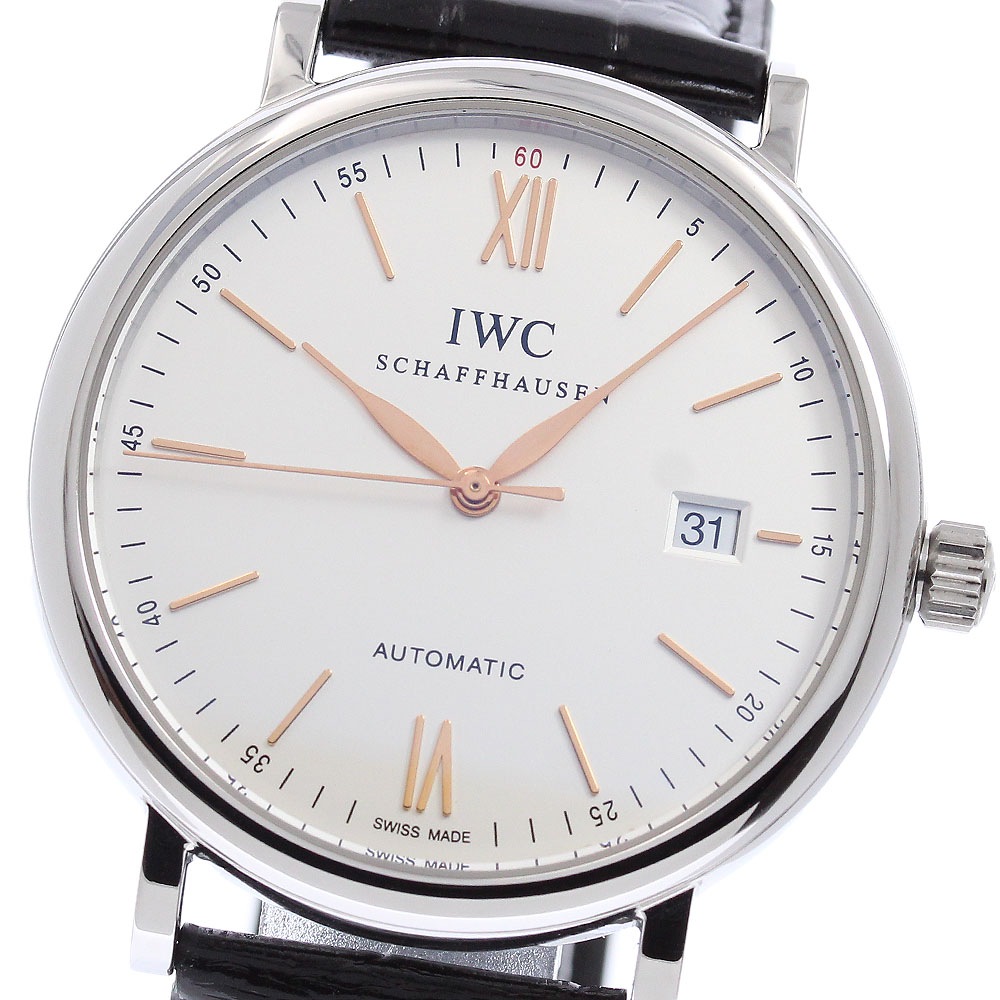 IWC IWC SCHAFFHAUSEN IW356517 ポートフィノ デイト 自動巻き メンズ 美品 保証書付き_960013【中古】