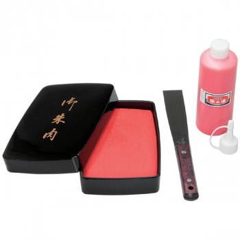 寺院用朱肉セット(朱の油・ヘラ付き) 小 SN-501