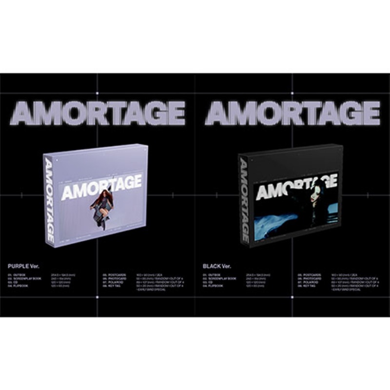 [未開封新品]（2種セット）指数ブラックピンクミニアルバムAMORTAGE EXCLUSIVE EDITION（LRE001）