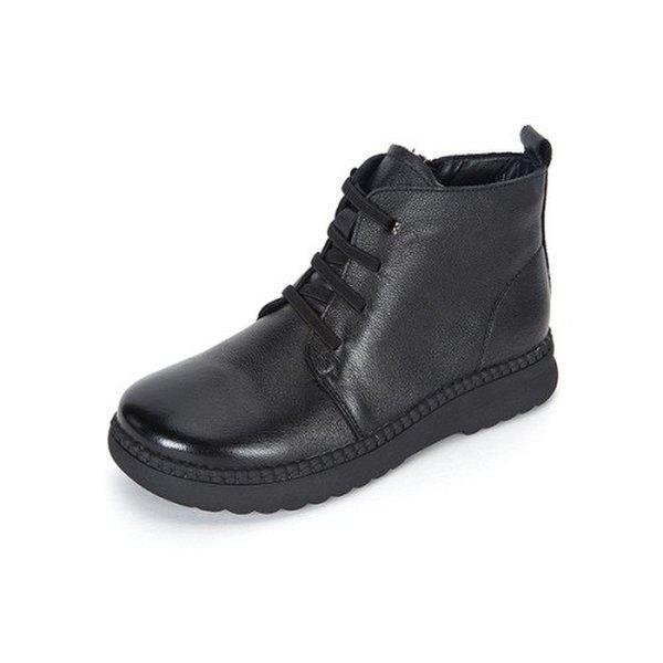 女性牛革ファーレースアップブーツ522668AA