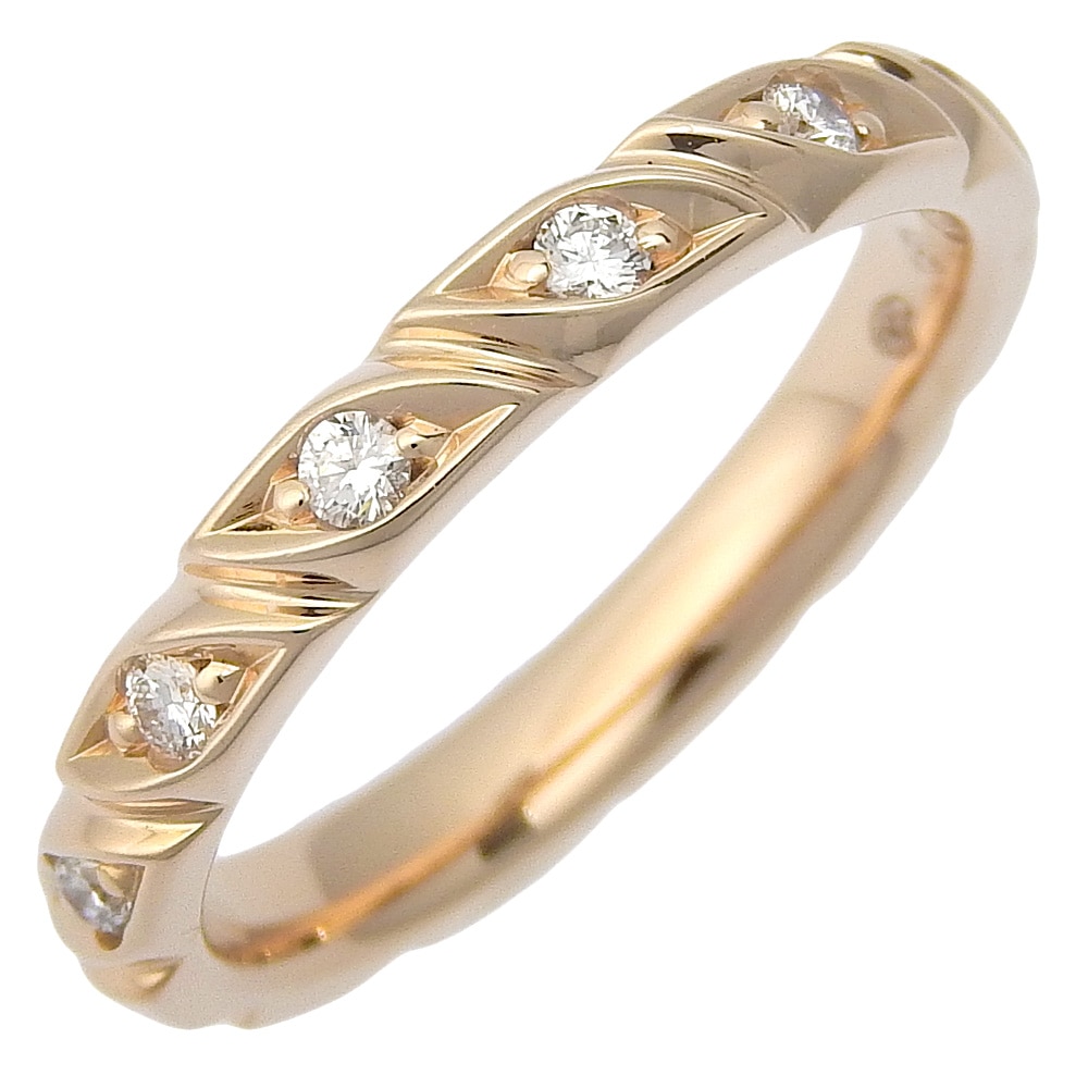 Chaumet ショーメ トルサード 8Pダイヤ リング・指輪 K18ピンクゴールド ダイヤモンド 5.5号 約2.6g レディース 中古品 Aランク
