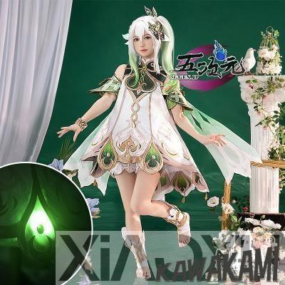 原神　コスプレ　ナヒーダ 　衣装　コスプレ　 いしょう ウィッグ　1206