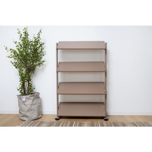 スチール ラック 棚 おしゃれ 幅80 4段 2WAY 収納 シェルフ オープンラック オープンシェルフ リビング ブラック 黒 白 新生活 ID012