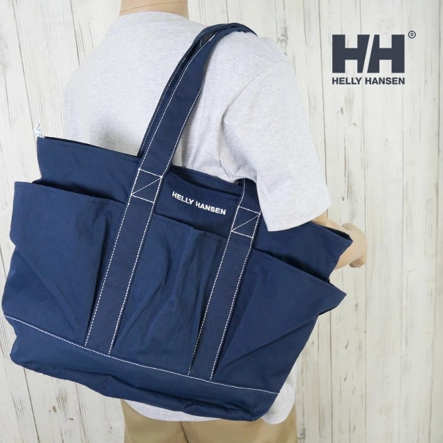 ヘリーハンセン トートバッグ メンズ HY92572 レディース マリンバケットトート ファスナー 肩掛け 鞄 軽量 BAG 手持ち シンプル キャンプ アウトドア ネイビー 紺