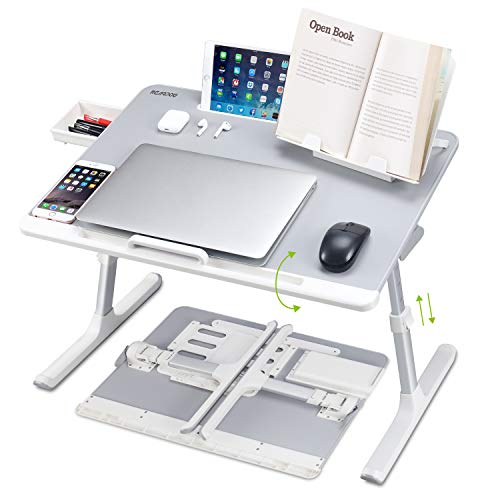 色：ひぐれグレー NEARPOW 折りたたみテーブル ノートパソコンスタンド ベッドテーブル 腕保護