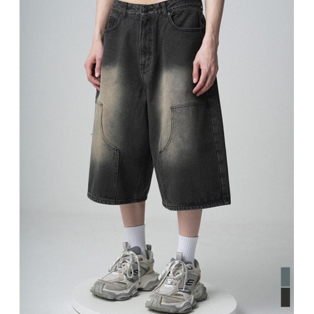 アヴァンドレスカーペンターデニムショーツ-2COL