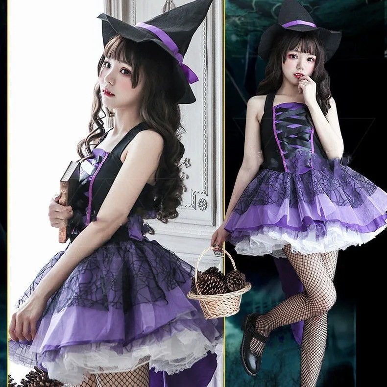 福袋魔女の衣装 ロリータ ハロウイン チャイナドレス ハロウィン コスプレゾンビ服取り外し可能な袖 パニエ付き ハロウィン コスチュームコスプレ ロリータ キョンシー服 かわいい JSKスカート コス