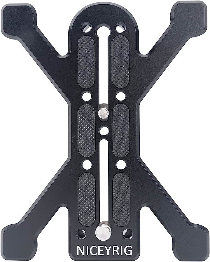 アルカスイス規格 四脚ベースプレート Arca-Swiss規格の三脚に対応する 三脚プレート用 Arcaプレート DSLR 装備( Black, Large-530)