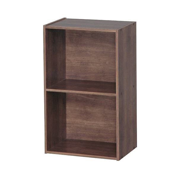 （まとめ） アイリスオーヤマ CBボックス CX-2F 2段 ブラウン[x5セット]