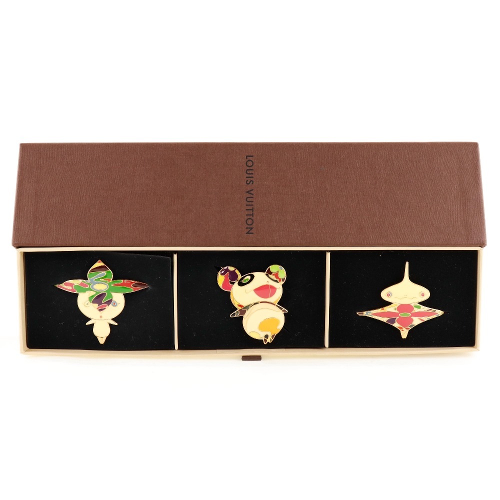 フラワーハットマン パンダ オニオンヘッド takashi murakami M92595 バレッタ 金メッキ ゴールド レディース 未使用 Sランク