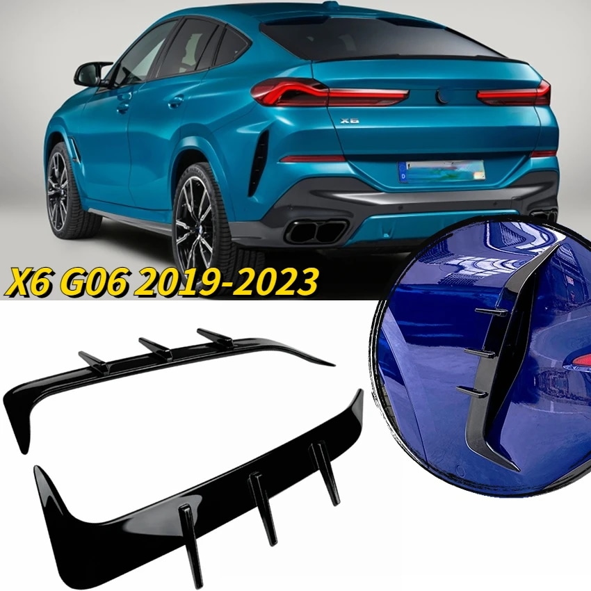 BMW x6,g06用の2つの車のリアバンパースポイラー,2019 2020 2021 2022 2023のエア反射,チューニングのボディキット