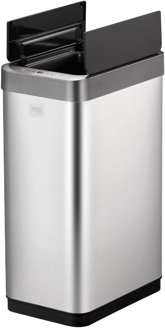 EKO 垃圾桶 自动开合 幻象X 传感器瓶 银色 45L 带盖 无内盒 EK9261MT-45L