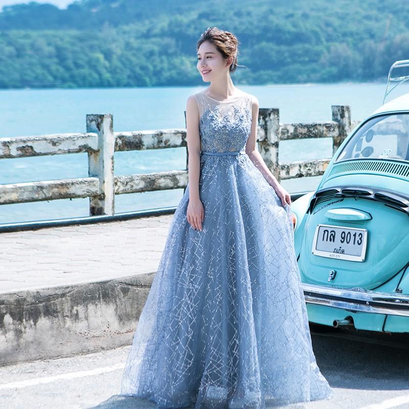 カラードレス 青 安い イブニングドレス 花嫁 ロング パーティードレス 演奏会 フォーマルドレス 結婚式 二次会 カクテルドレス 大きいサイズ