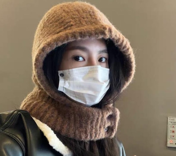 レディース もこもこ 帽子 ネックウォーマー 防寒 フェイスマスク付き キー 帽子 フードウォーマー 目出し帽 帽子 バラクラバ 防寒 アウトドア
