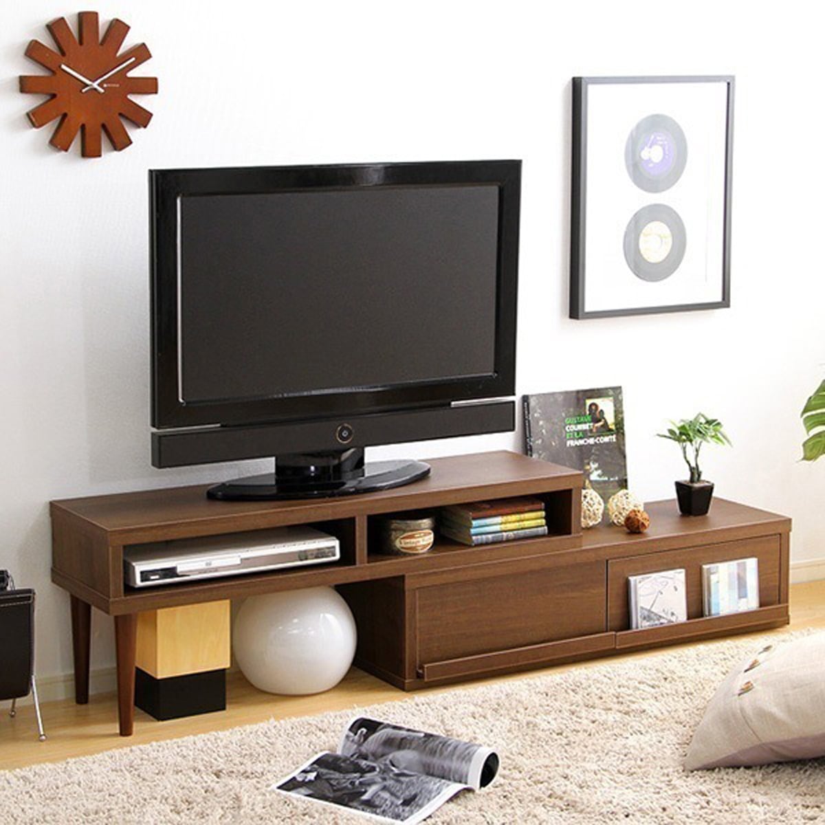 完成品伸縮式テレビ台アール-EARL コーナーTV台ローボードリビング収納 テレビ台 コーナー ロー