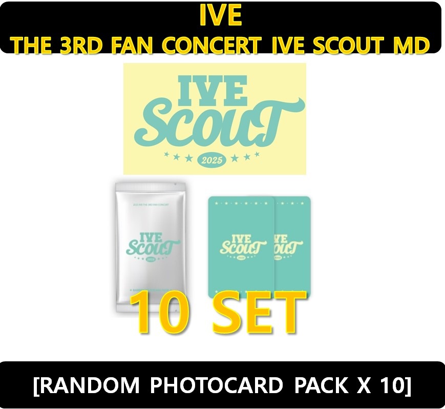 【IVE】(10 SET) - [RANDOM PHOTOCARD PACK] [IVE SCOUT] 2025 IVE THE 3RD FAN CONCERT OFFICIAL MD