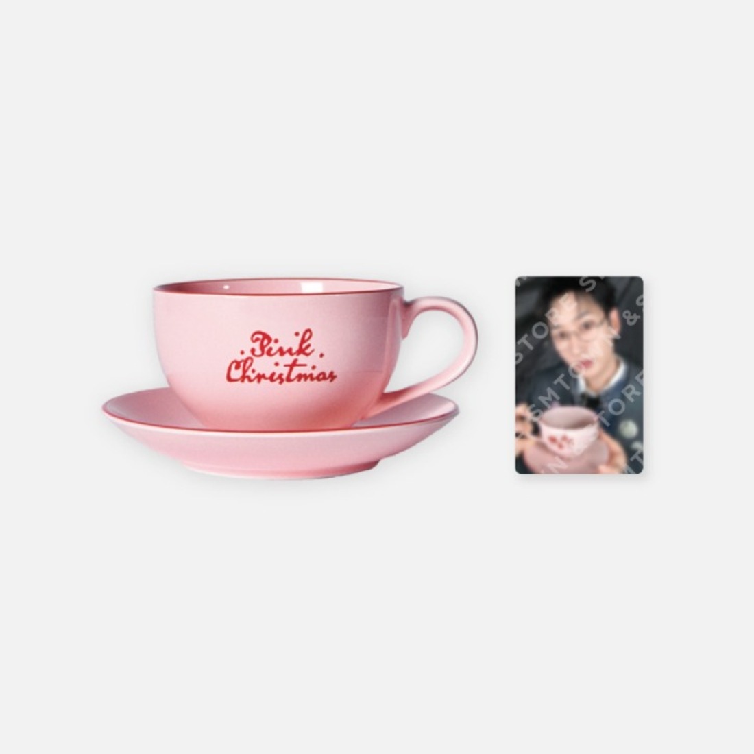 [公式] SUPER JUNIOR 2024 PINK CHRISTMAS CUP & SAUCER SET