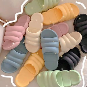 韓国大人気 ふわふわマシュマロスリッパルームシューズ ビーチサンダル やわらかい マカロン
