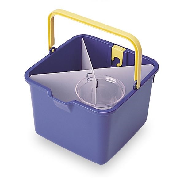 仕切付きバケツ/掃除用品 ブルー バケツ容量：約9L 小物入：約600ml 業務用 施設 店舗 工場