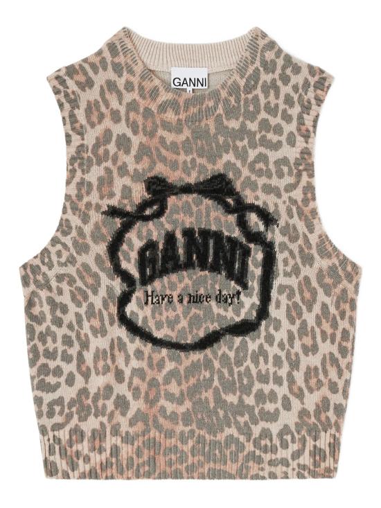 GANNI Women Vests A1070044 943 Beige