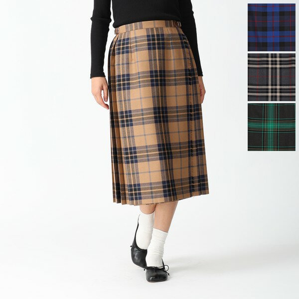 スカート レギュラーイージーキルト 73cm マルチカラー レディース 5073 REGULAR EASY KILT チェック柄 ワンカラー