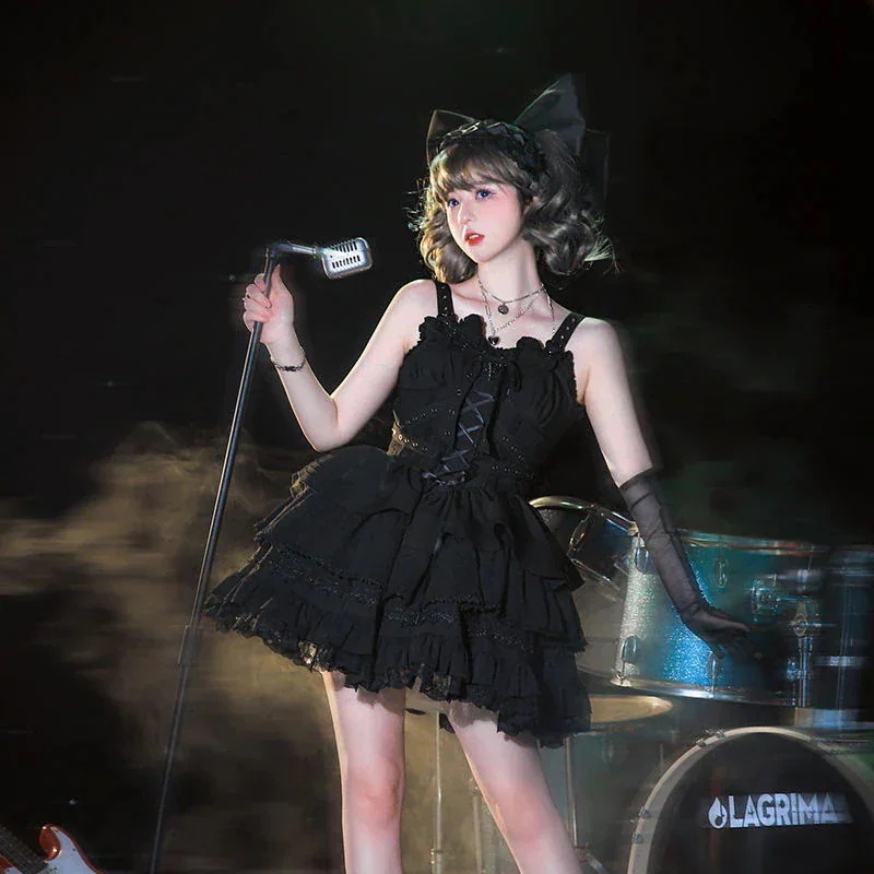ワンピースドレスドレス豹は猫オリジナルlolita契約十字ゴシック甘いワンピースギャルスカートを作った