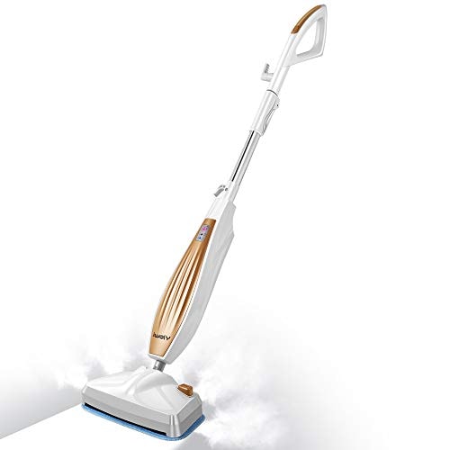 iwoly スチームモップ 高温 蒸気 殺菌 スチームクリーナー 振動機能 2枚モップパッド付き 電動モップ M11