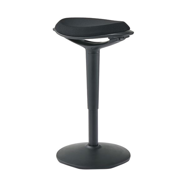 YAMAZEN ポールスタイル昇降チェア ブラック/ブラック HPSC-55（BK/BK） 1脚 組立品