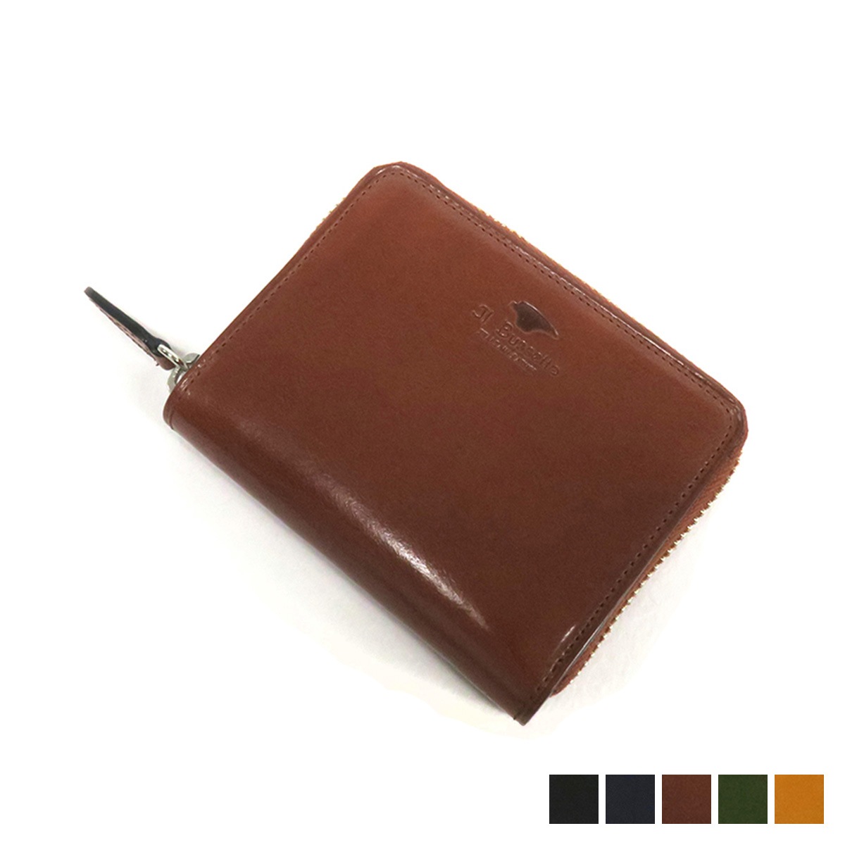 財布 二つ折り ラウンドファスナー メンズ レディース 本革