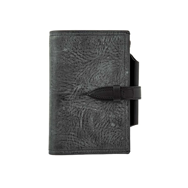 システム手帳 バイブル FLUCT/フラクト ベルト付 リング径16mm【ブラック】 12481720