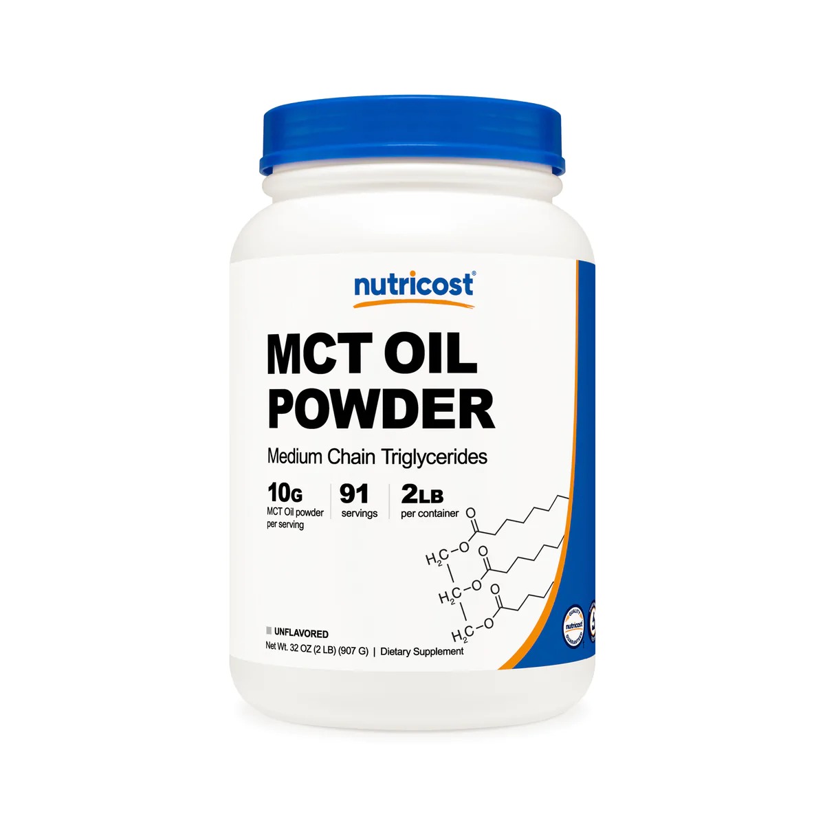 [USA] Nutricost ニュートリコスト MCT Oil Powder 無味 (2 LB)