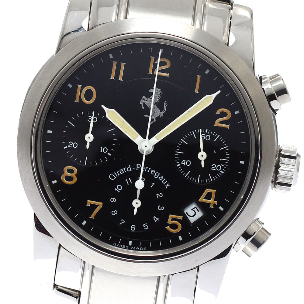 ジラール・ペルゴ GIRARD PERREGAUX 8020 フェラーリ クロノグラフ デイト 自動巻き メンズ _943604【中古】
