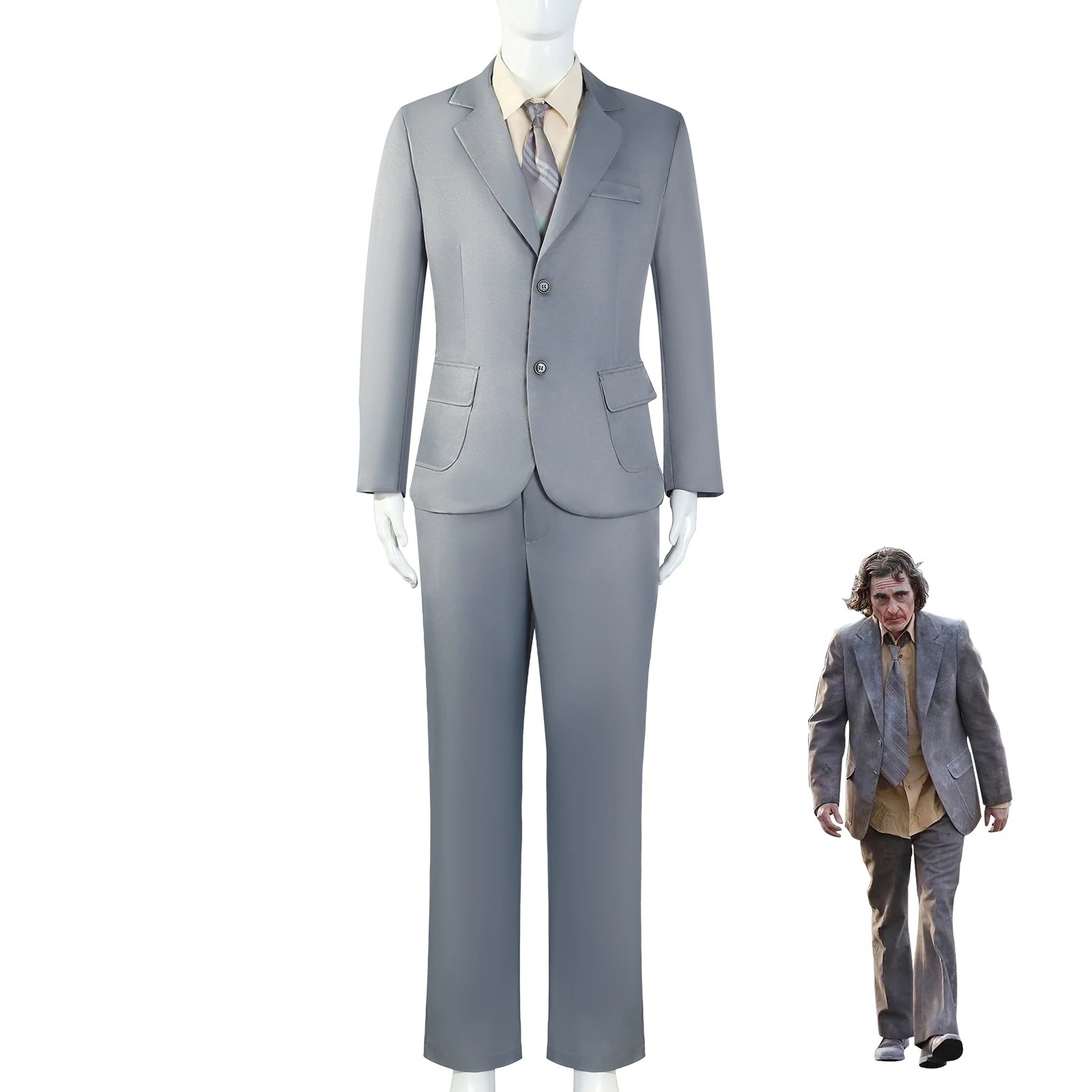 ハロウィーンピエロ2cos服二重狂気ジェイクンフェニックスjoker2コスプレ服