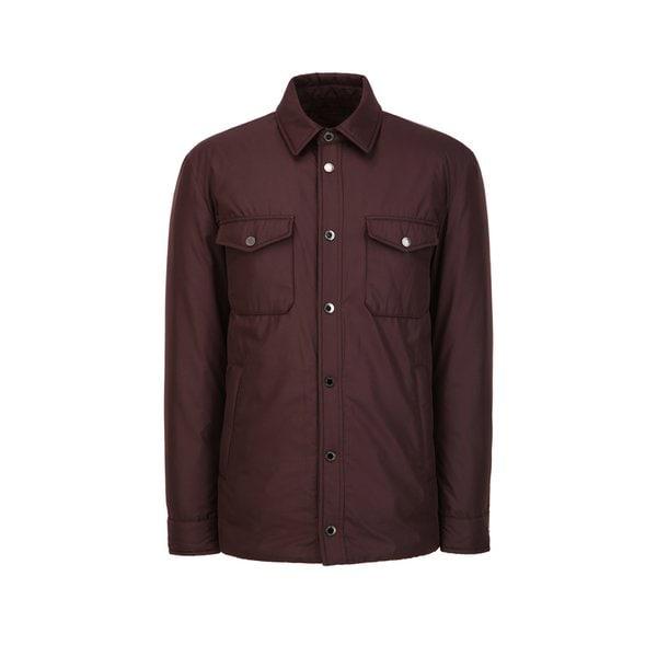 [25FW] バーガンディ シャツ型 軽量 グースダウン ジャンパー DMJU5D043D2