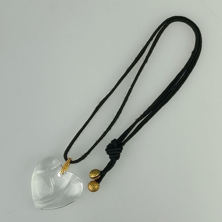 ネックレス クリスタルガラス - ハート クリア ジュエリー ペンダント ブランド 小物 ラグジュアリー 誕生日プレゼント 女性 彼女 ギフト ユニセックス メンズ【本物保証】