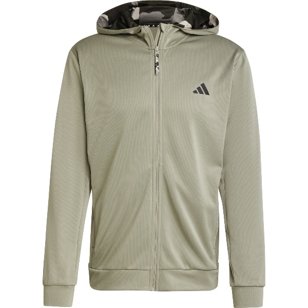 adidas アディダス トレーニング エッセンシャルズ カモ フルジップパーカー 陸上・ランニング スウェットパーカー JUA00-IW8499